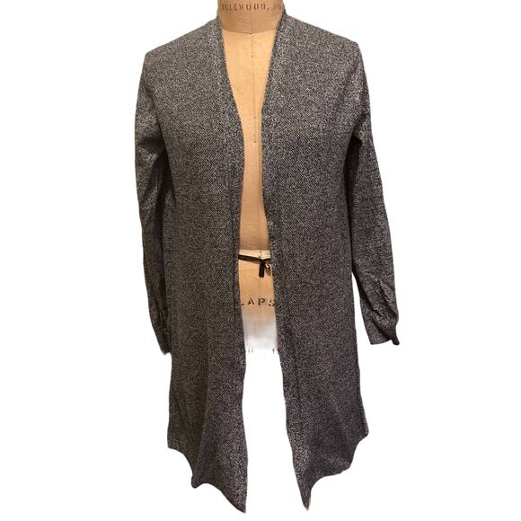 Gap Gray Marled Open Front Cardigan Sweater Size L - Picture 1 of 12